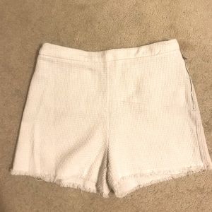 White tweed Mango shorts